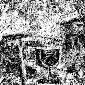Image generated for "A glass of wine on a table."